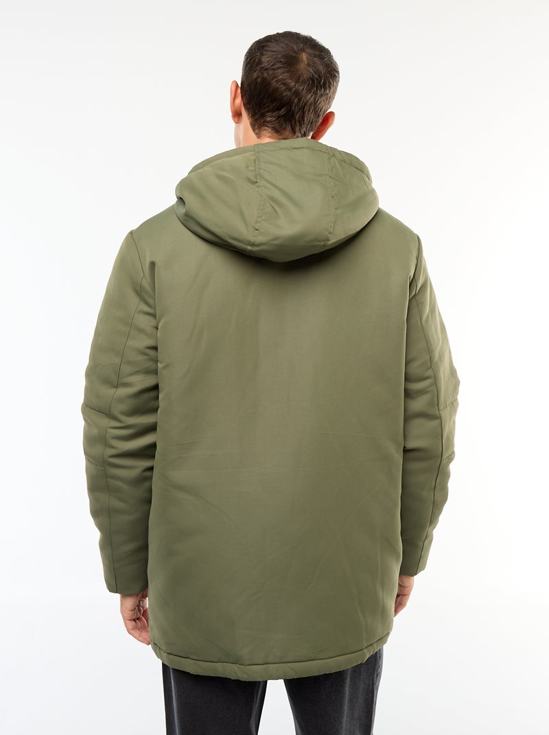 Parka con cappuccio midi Verde - Kiabi