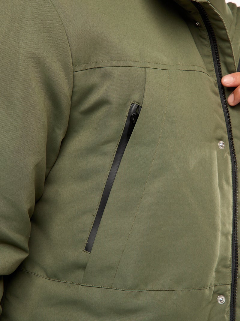 Parka con cappuccio midi Verde - Kiabi