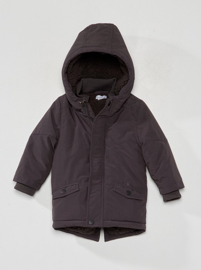 Parka con cappuccio NERO - Kiabi