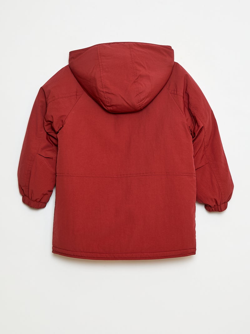 Parka con cappuccio Rosso - Kiabi