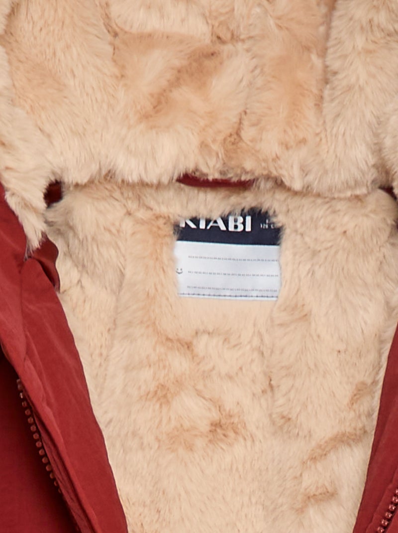 Parka con cappuccio Rosso - Kiabi