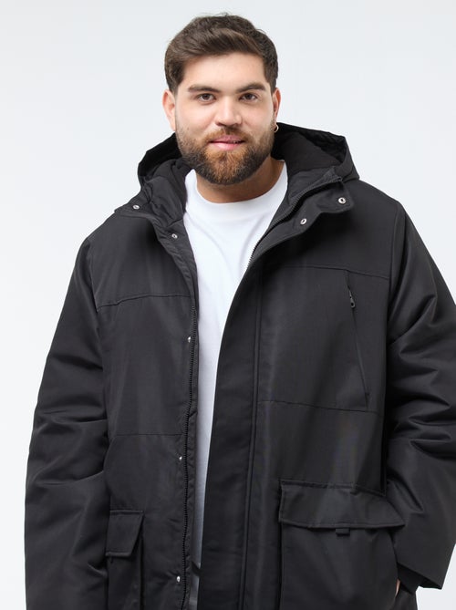 Parka con cappuccio tinta unita idrorepellente - Kiabi