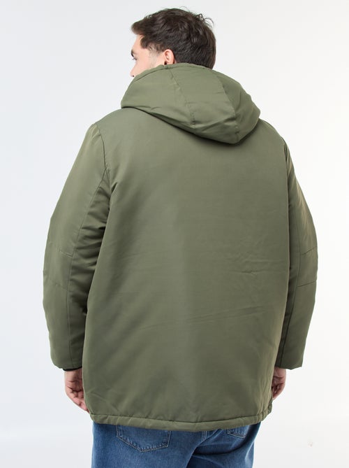 Parka con cappuccio tinta unita idrorepellente - Kiabi