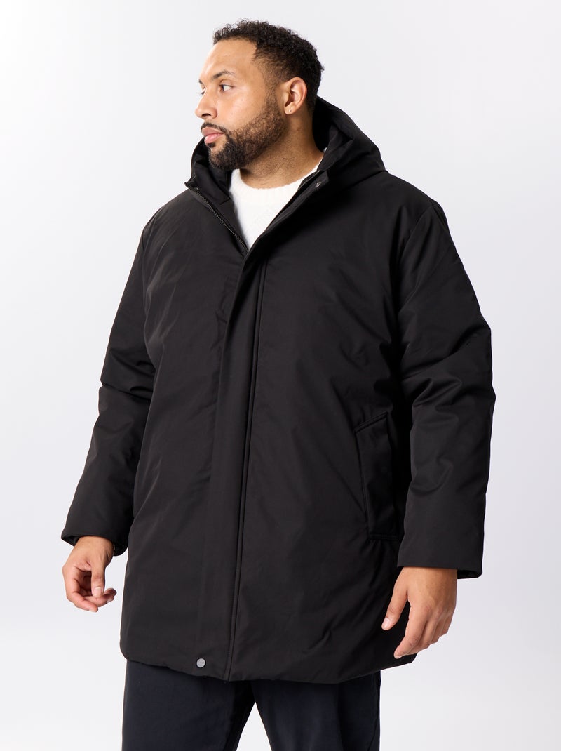 Parka con cappuccio tinta unita Nero - Kiabi