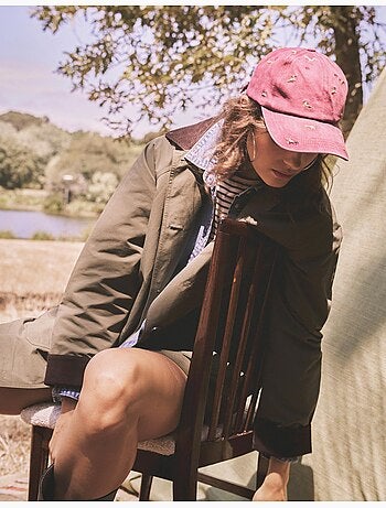 Parka con colletto di velluto a coste, mo fashion