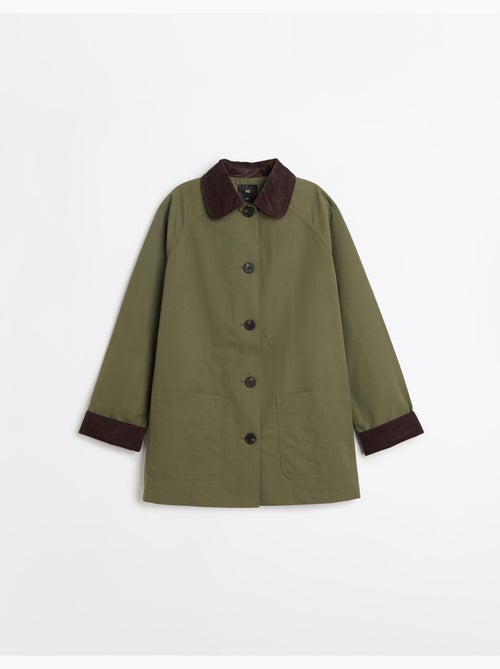 Parka con colletto di velluto a coste, mo fashion - Kiabi