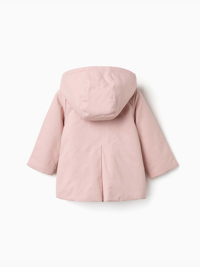Parka con fodera e cappuccio staccabile Rosa chiaro - Kiabi