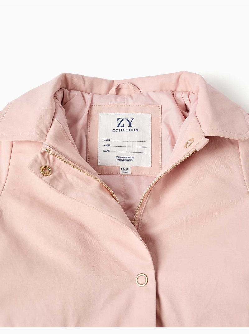 Parka con fodera e cappuccio staccabile Rosa chiaro - Kiabi