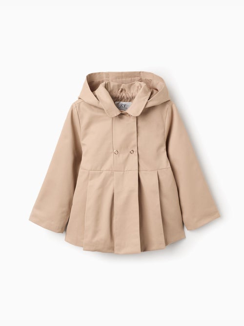 Parka con pieghe e cappuccio rimovibile - Kiabi