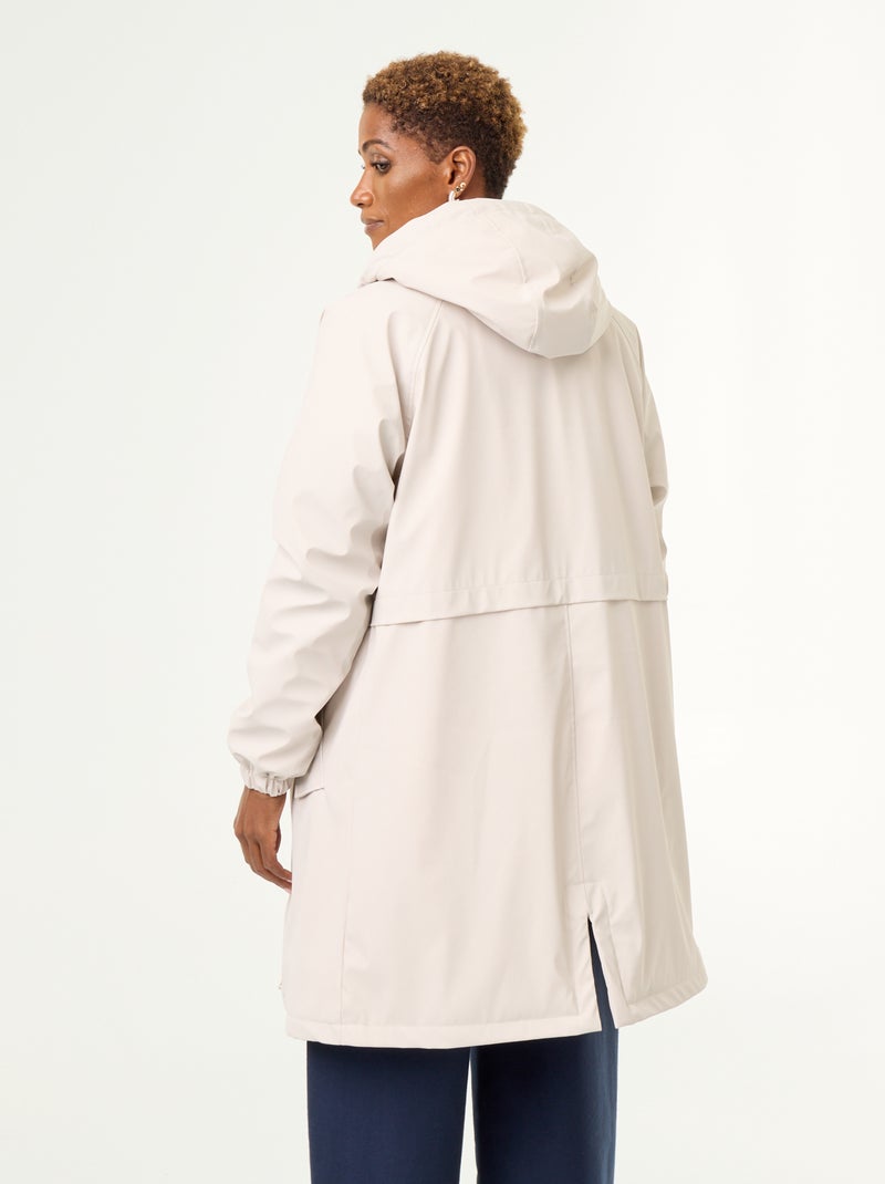 Parka dritto foderato in pelliccia sintetica Grigio - Kiabi