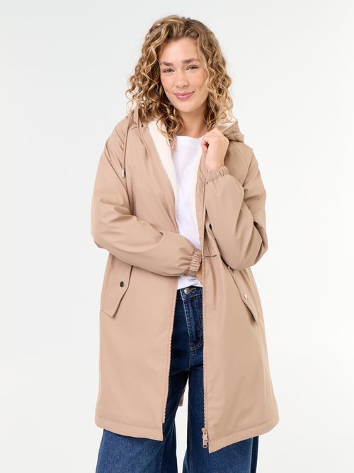 Parka dritto foderato in pelliccia sintetica - Kiabi Parka dritto foderato in pelliccia sintetica - Kiabi
