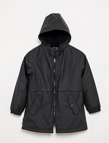 Parka foderata effetto montone