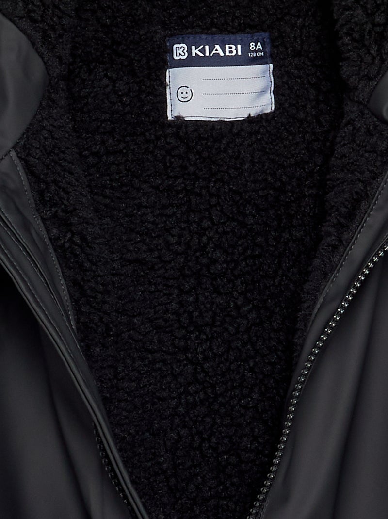 Parka foderata effetto montone Nero - Kiabi