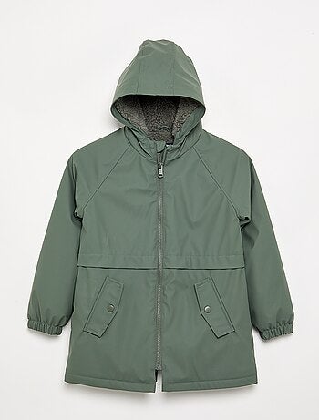Parka foderata effetto montone