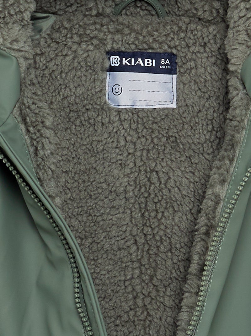 Parka foderata effetto montone Verde - Kiabi