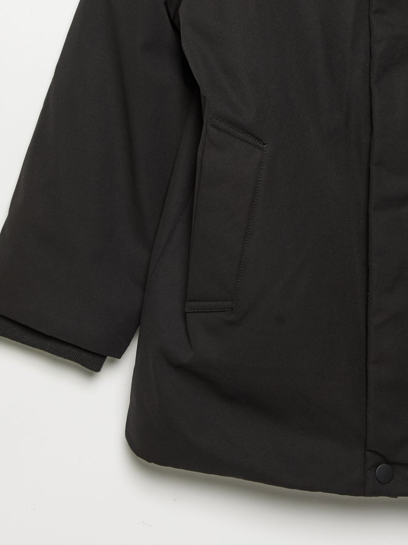 Parka foderato con cappuccio Nero - Kiabi