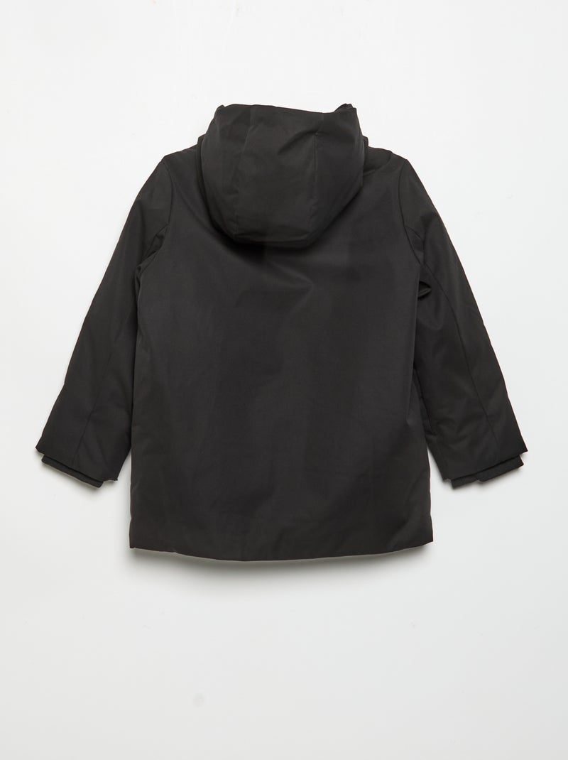 Parka foderato con cappuccio Nero - Kiabi