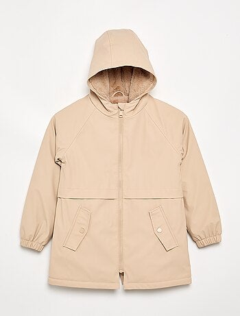 Parka foderato in pelliccia sintetica