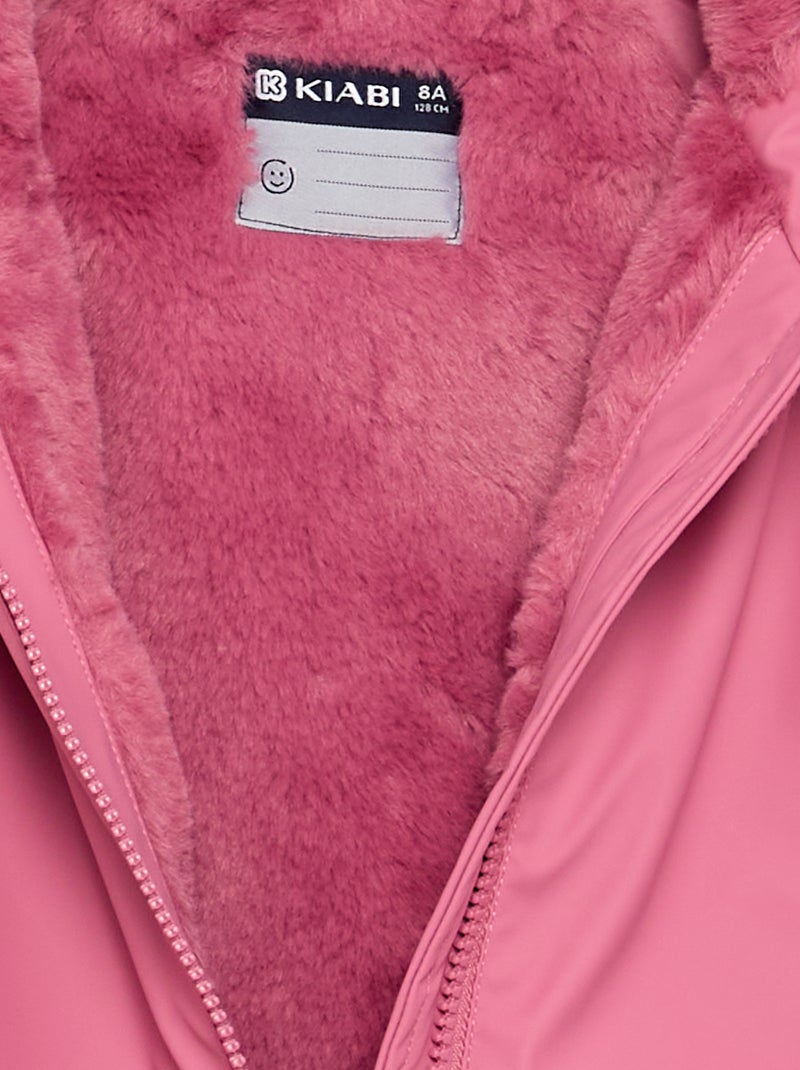 Parka foderato in pelliccia sintetica Rosa - Kiabi