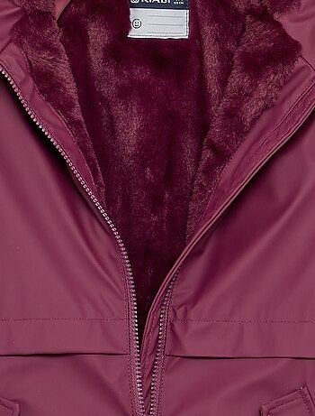 Parka foderato in pelliccia sintetica