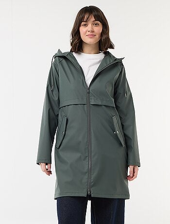 Parka gommata con cappuccio