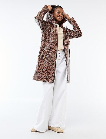 Parka gommata con cappuccio