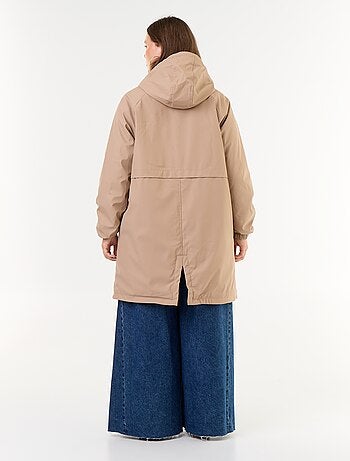 Parka gommato foderato con cappuccio