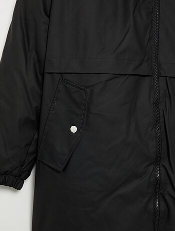 Parka gommato foderato con cappuccio