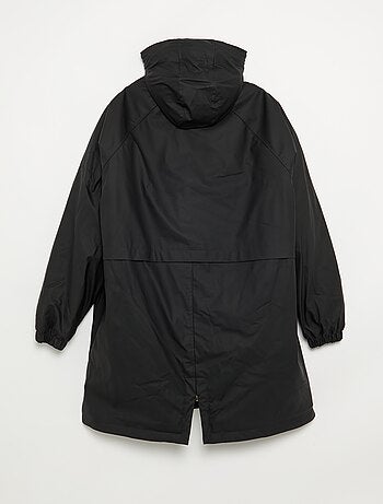 Parka gommato foderato con cappuccio