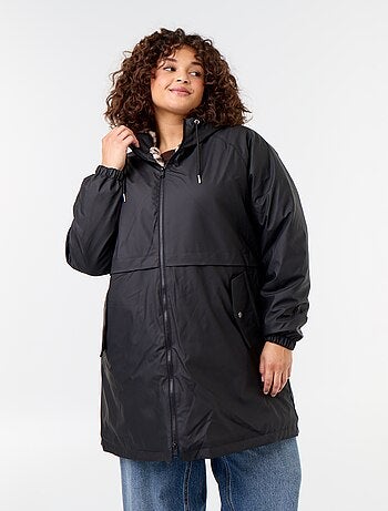 Parka gommato foderato con cappuccio