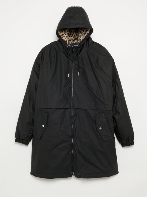 Parka gommato foderato con cappuccio - Kiabi