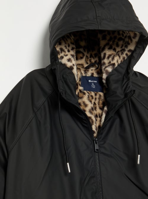 Parka gommato foderato con cappuccio - Kiabi