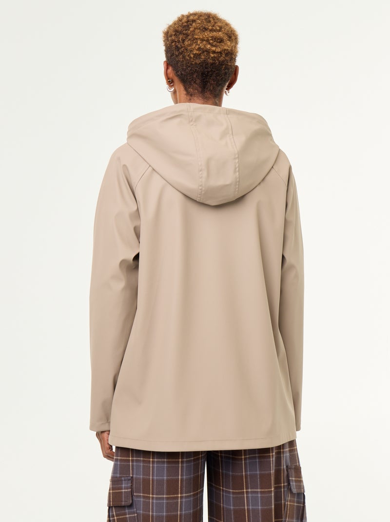 Parka idrorepellente con cappuccio Beige - Kiabi