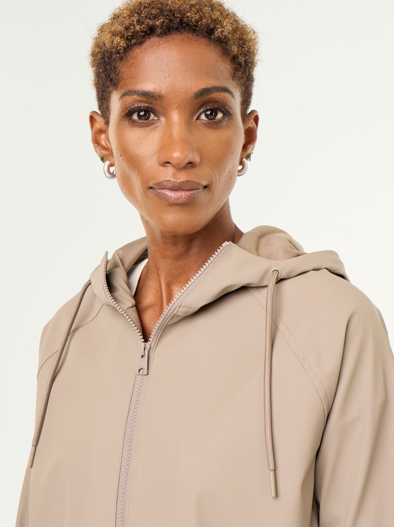 Parka idrorepellente con cappuccio Beige - Kiabi