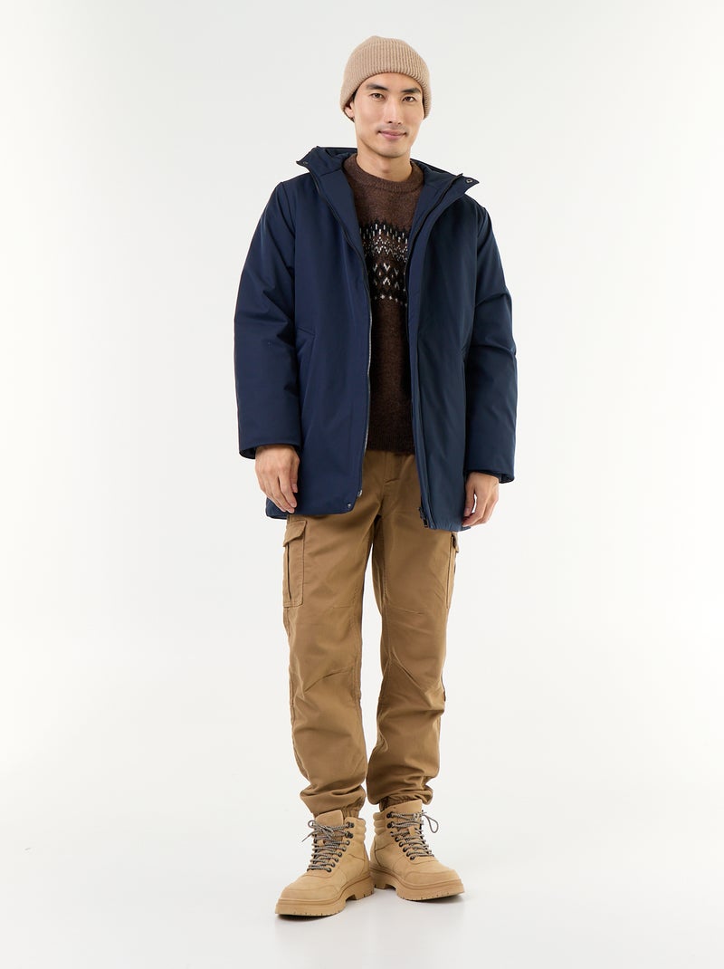 Parka idrorepellente con cappuccio Blu - Kiabi