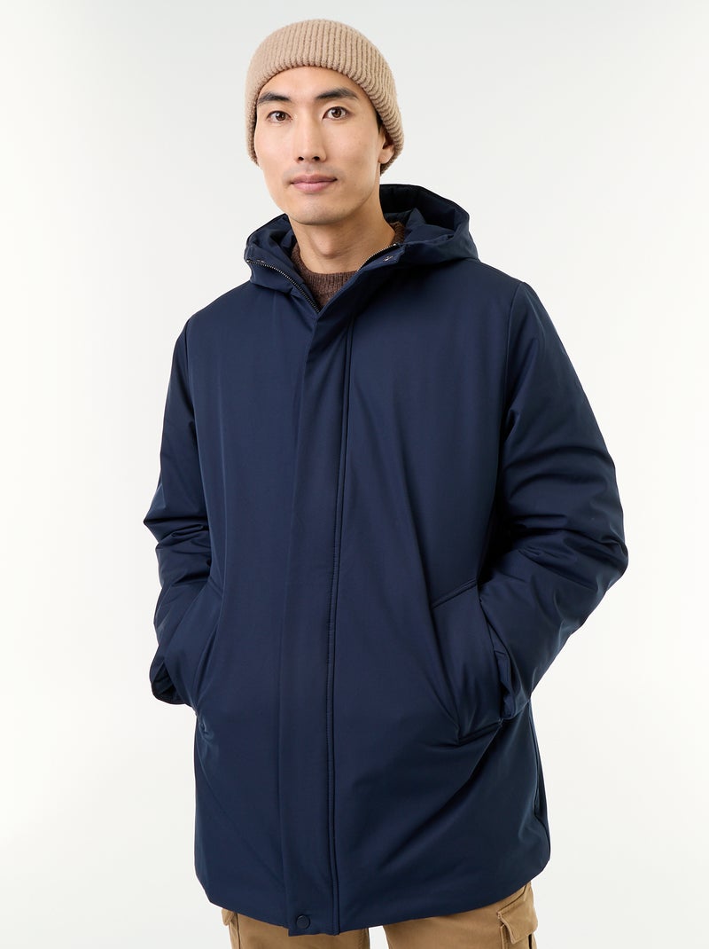Parka idrorepellente con cappuccio Blu - Kiabi
