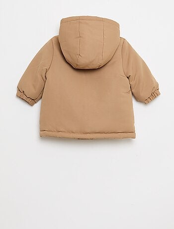 Parka idrorepellente con cappuccio e fodera effetto montone