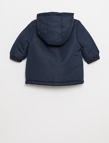 Parka idrorepellente con cappuccio e fodera effetto montone