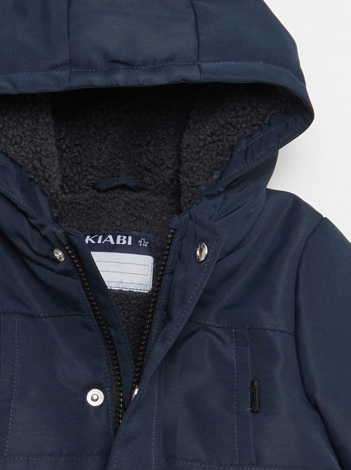 Parka idrorepellente con cappuccio e fodera effetto montone - Kiabi