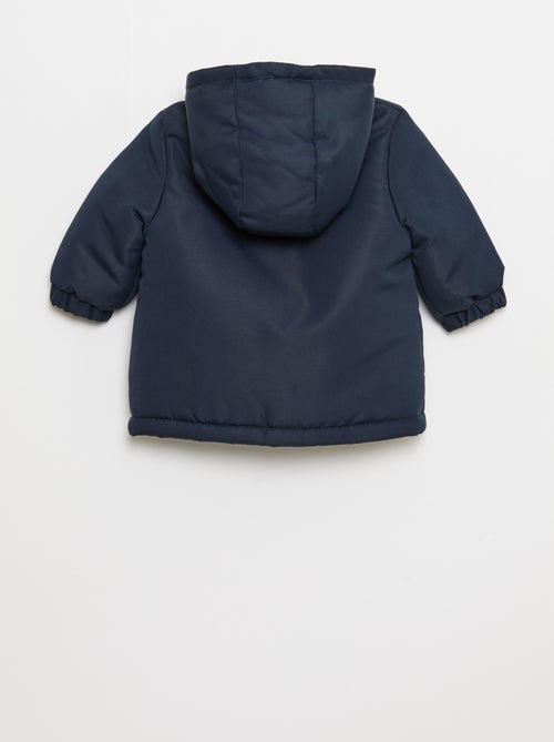 Parka idrorepellente con cappuccio e fodera effetto montone - Kiabi