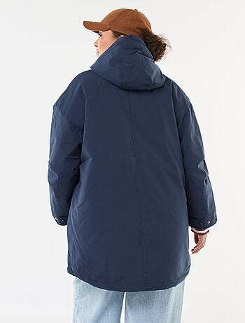 Parka idrorepellente con cappuccio effetto montone