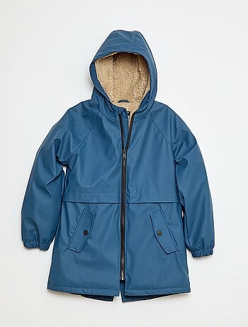 Parka idrorepellente con cappuccio effetto montone