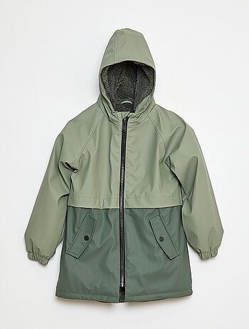 Parka idrorepellente con cappuccio effetto montone