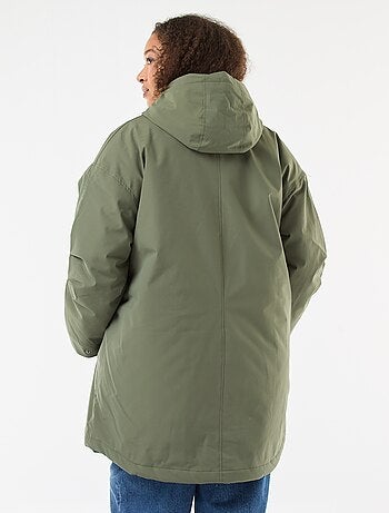 Parka idrorepellente con cappuccio effetto montone