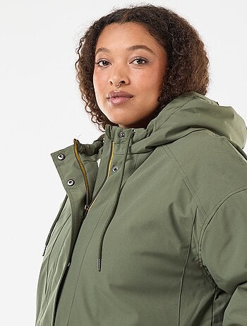 Parka idrorepellente con cappuccio effetto montone