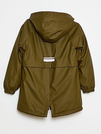 Parka idrorepellente con cappuccio effetto montone