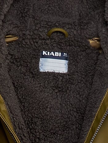 Parka idrorepellente con cappuccio effetto montone