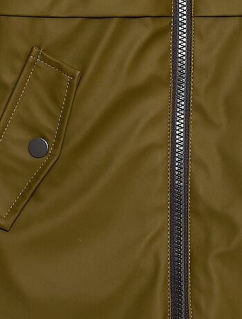Parka idrorepellente con cappuccio effetto montone