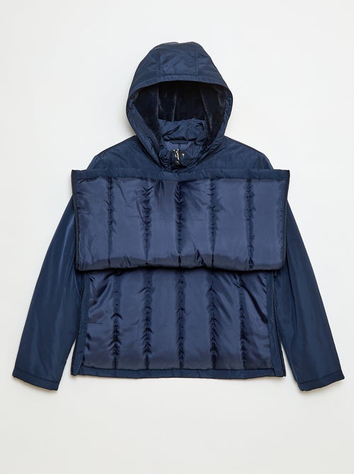 Parka idrorepellente con cappuccio foderato - collezione facile da indossare - Kiabi