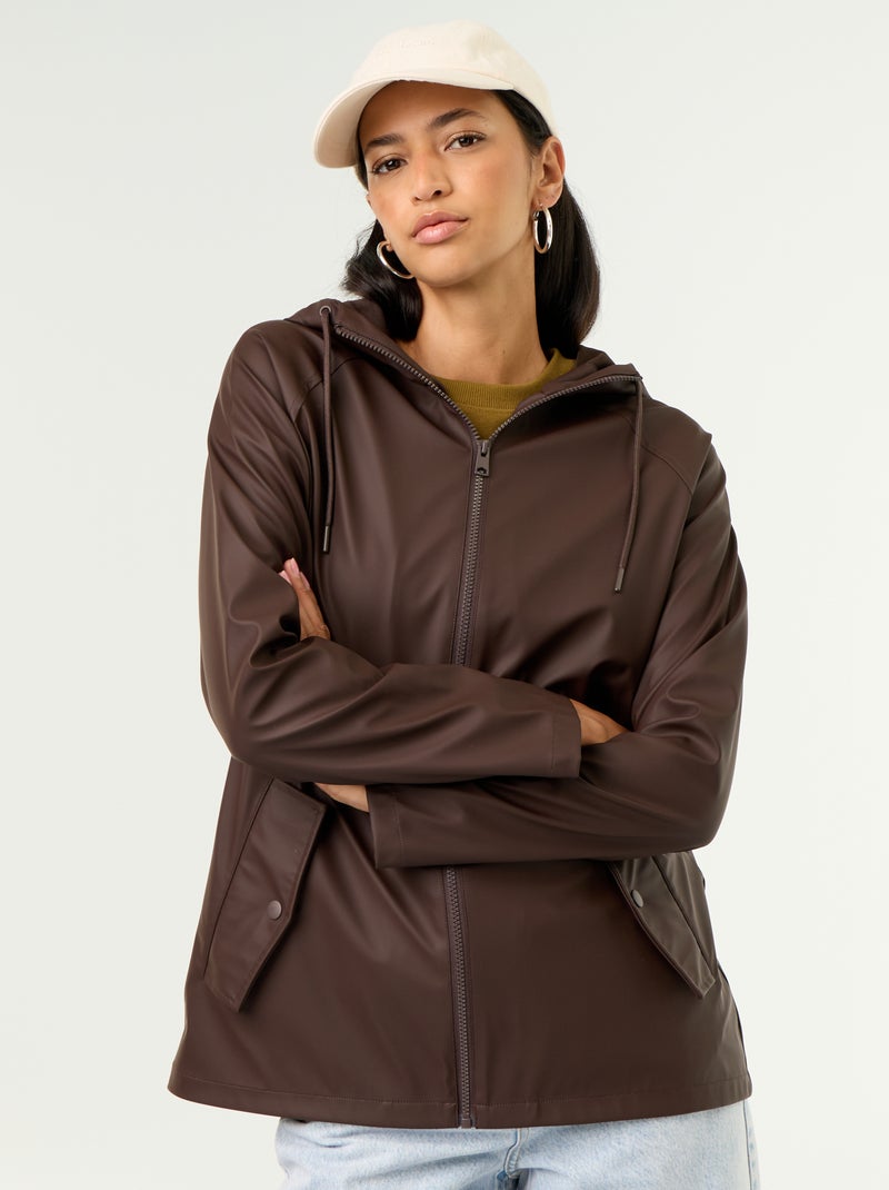 Parka idrorepellente con cappuccio Marrone - Kiabi